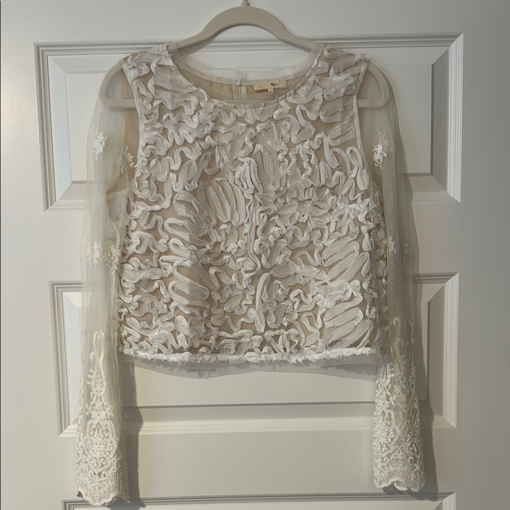 Elegant Cream Lace Top